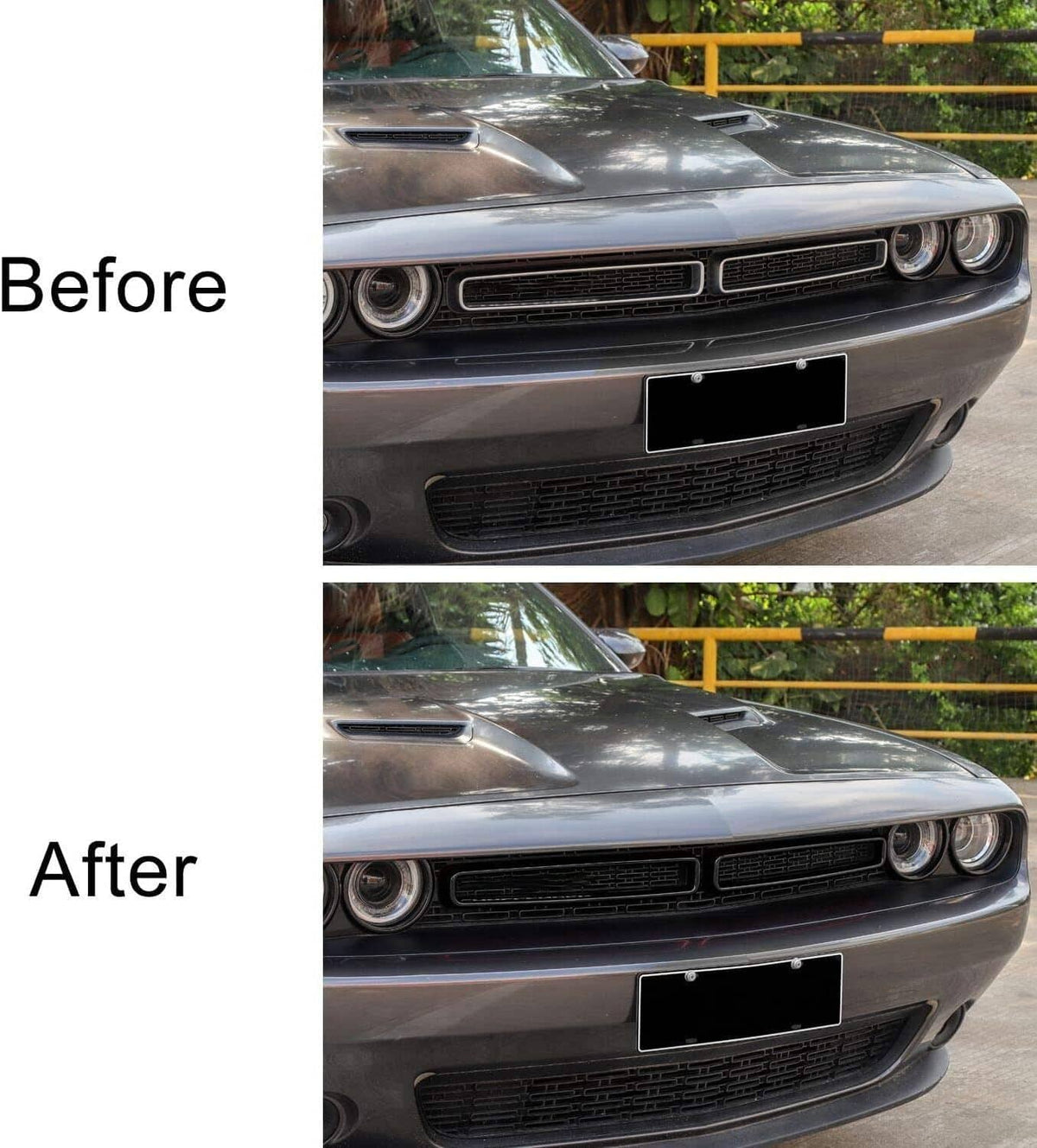 Solidspare Front Grill Mesh Grille Inserts Trim Exterior for Dodge Challenger 2015-2022 New
