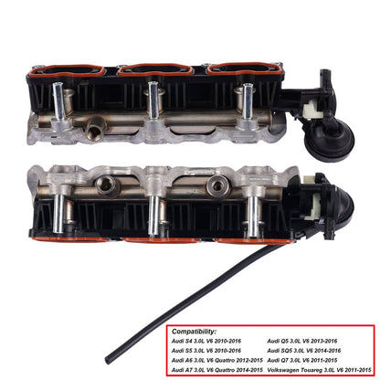 Solidspare Intake Manifold Pair L+R for Audi S4 S5 A6 A7 Q5 Q7 2010-2016 OE# 06E133109AF