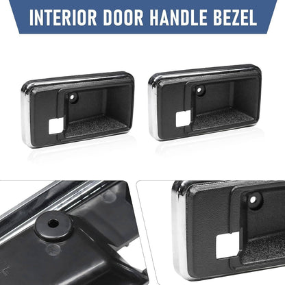 Solidspare New Interior Door Handle Bezel Cup Set For 1976-1981 Firebird Trans Am & Camaro