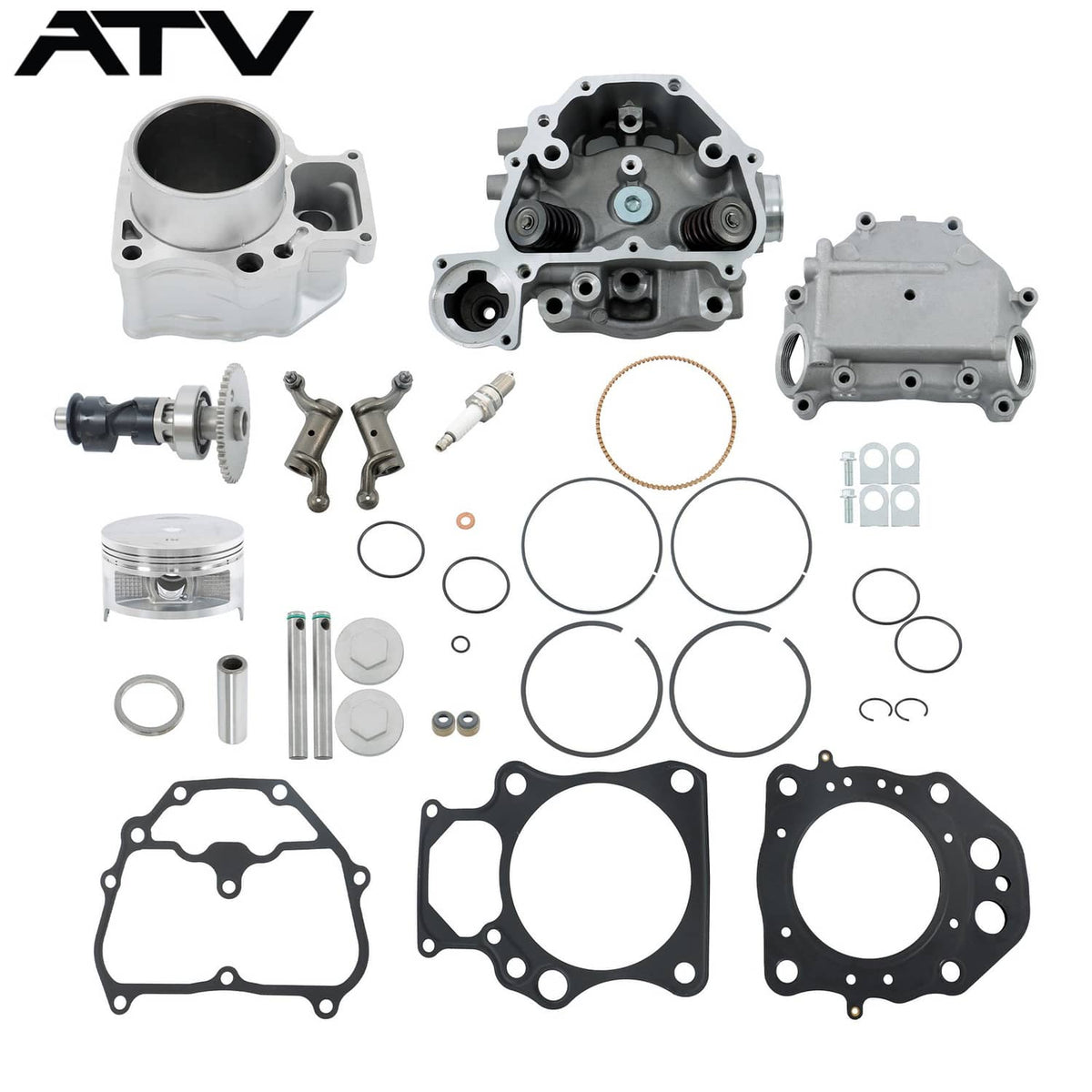 Solidspare For Honda Rancher TRX420 ATV Cylinder Head & Cover Cylinder Rebuild Kit Camshaft