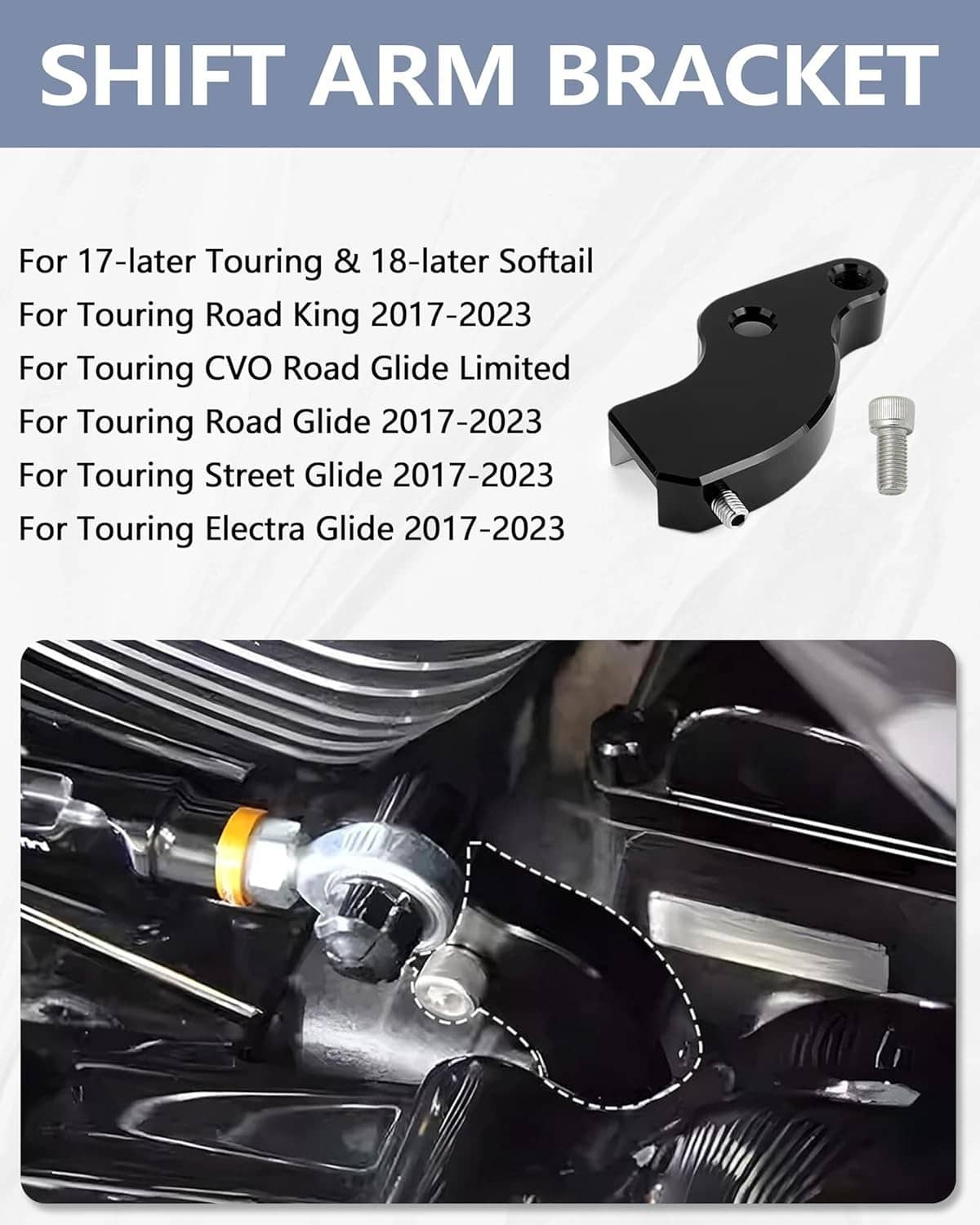 Solidspare Motorcycle EZ Shift Neutral Gear Assist Bracket for Harley M8 2018-2025 Touring