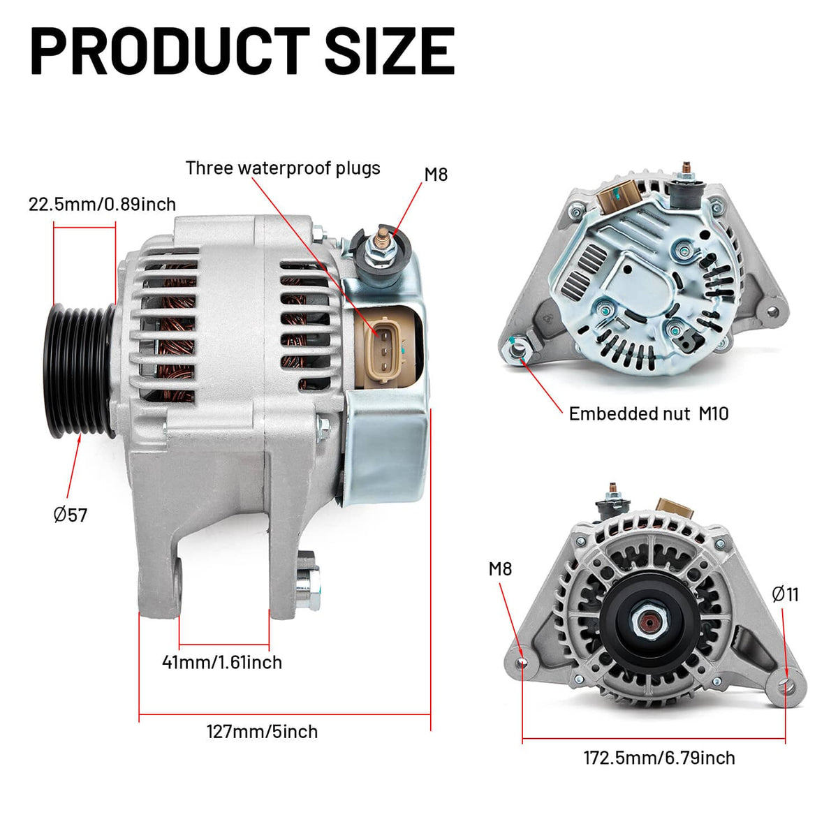 Solidspare Alternators for Toyota Corolla, Matrix, Celica, MR2 Spyder, Pontiac Vibe L4 1.8L