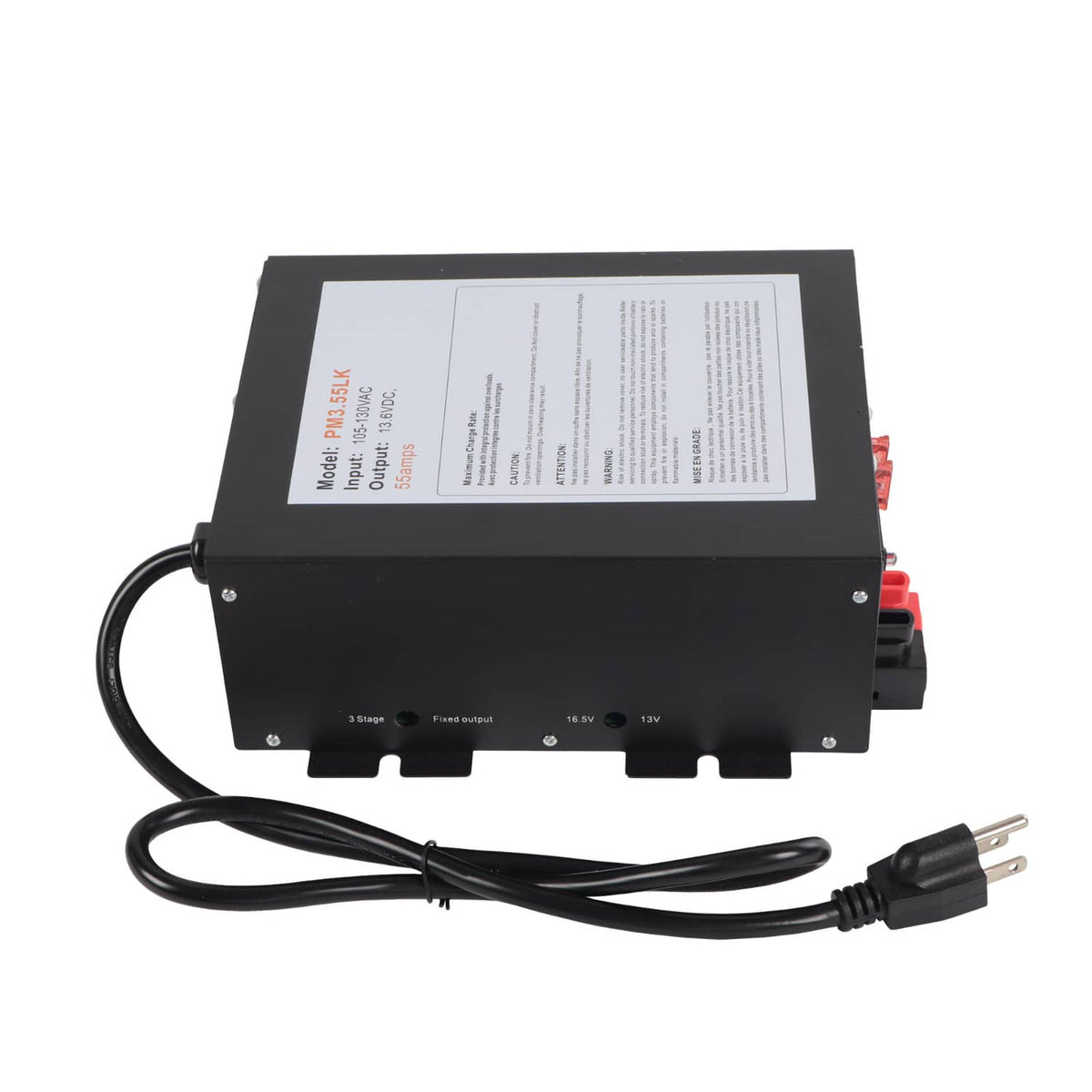 Solidspare PM3-55LK RV Power Converter 110V to 12V DC Charger with 55 Amp for Reliable RV
