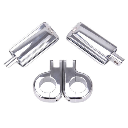 Solidspare 1.25" Engine Crash Bar Footpegs Foot Pegs For Harley Road Glide Softail Suzuki