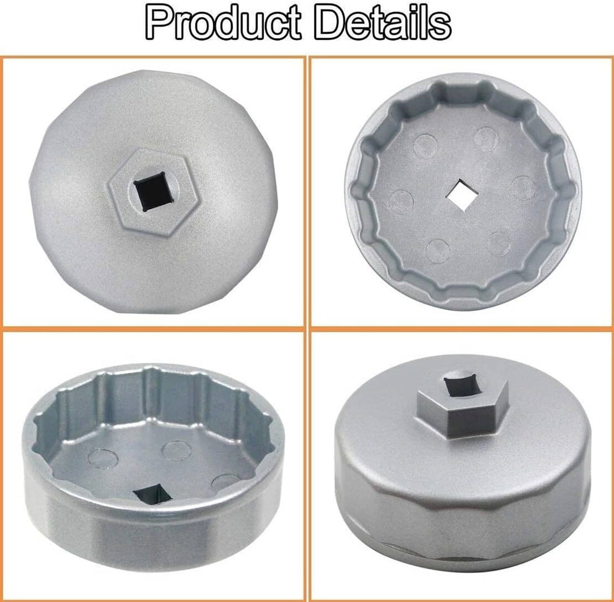 Solid Spare 74mm Oil Filter Cap Wrench Socket Remover Tool for Benz Audi Toyota VW