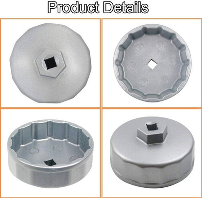 Solid Spare 74mm Oil Filter Cap Wrench Socket Remover Tool for Benz Audi Toyota VW