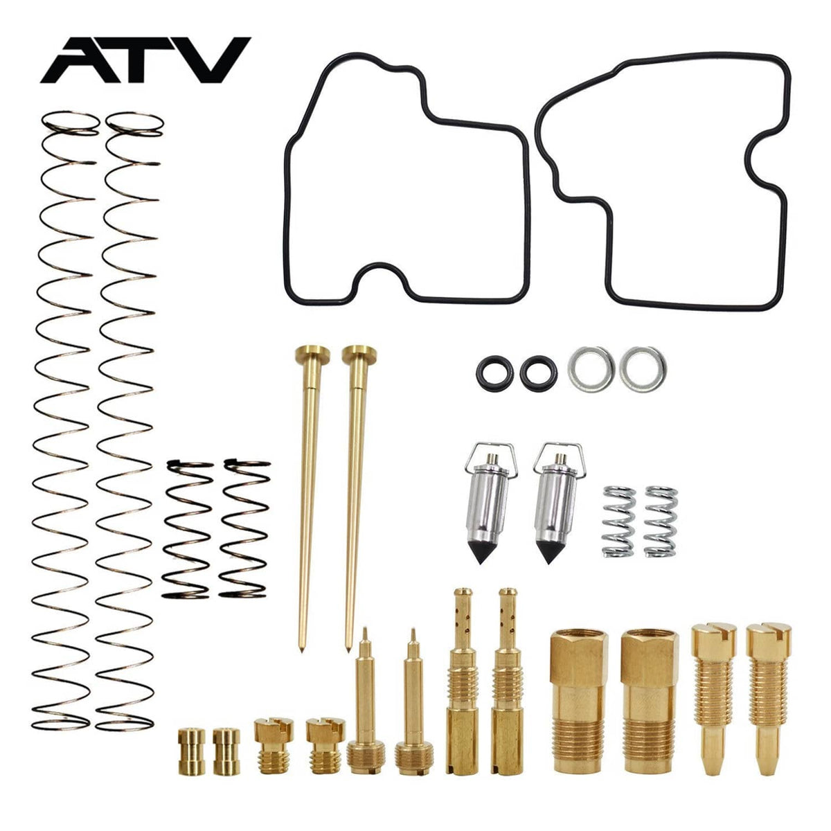 Solidspare 2 Carb Rebuild Kit NJ For Kawasaki Prairie 650 2002 2003 Prairie 700 2004-2006