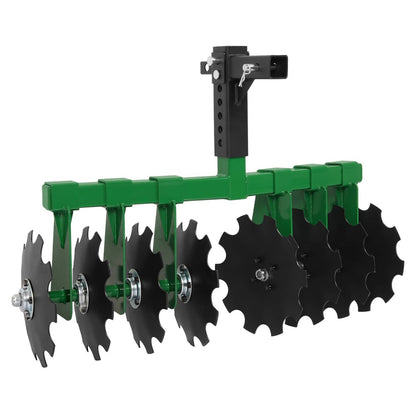 Solidspare Disc Harrow Plow 35" For ATVs UTVs Garden Tractors 2" Receiver Hitch W/ 8 Blades