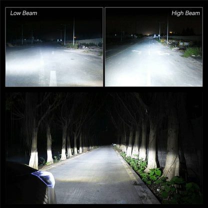 Solidspare 9005 9006 LED Headlights Kit Combo Bulbs 6500K High Low Beam Super White Bright