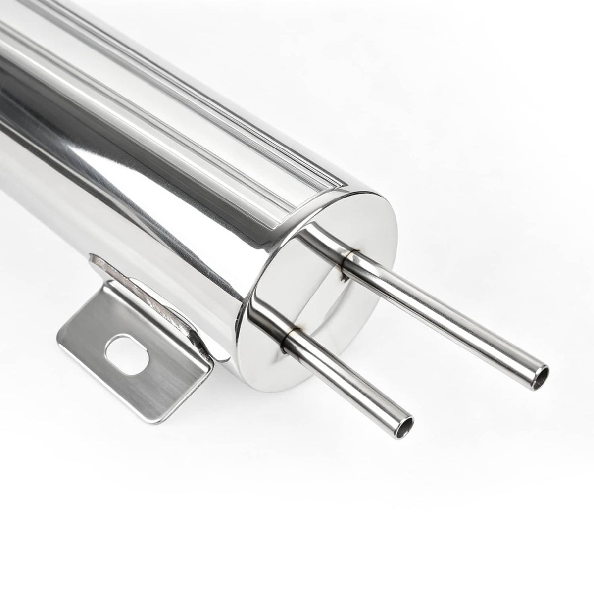 Solidspare 2" X 15" Polished Stainless Steel 24 Oz Radiator Dr Overflow Tank Bottle New