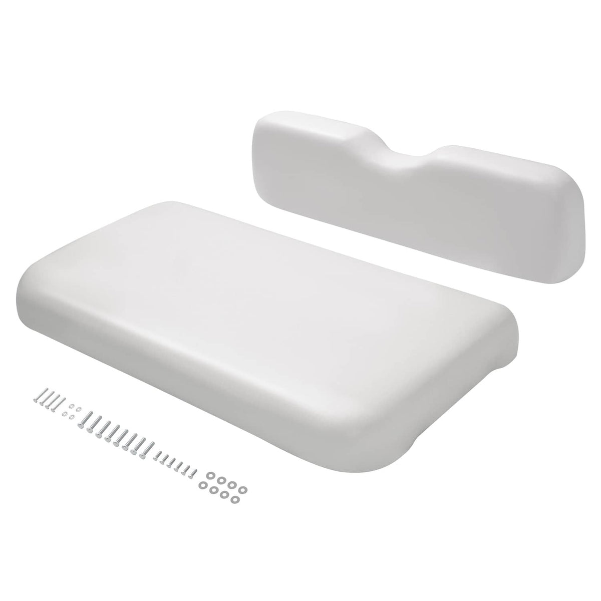 Solidspare White Golf Cart Front Seat Bottom Cushion Backrest For EZGO RXV 2008-Up Models