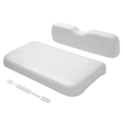 Solidspare White Golf Cart Front Seat Bottom Cushion Backrest For EZGO RXV 2008-Up Models