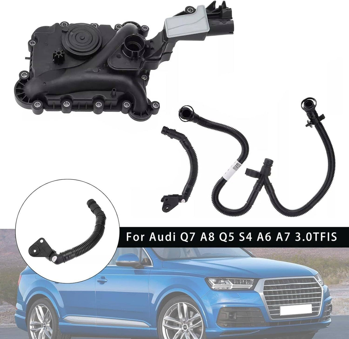 Solidspare Oil Separator PCV Valve Vent Trim 06E103547AB For Audi Q7 A8 Q5 S4 A6 A7 3.0T