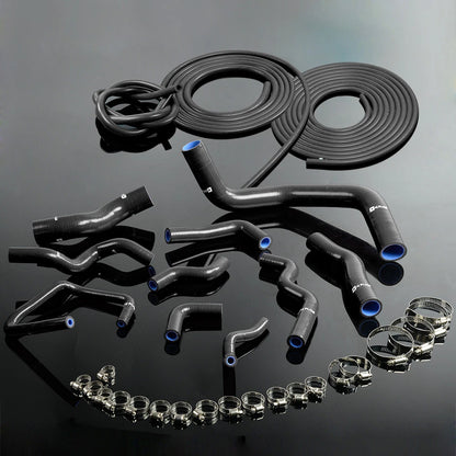 Solid Spare Silicone Radiator Vacuum Hose Black Fit For Silvia 200SX 240SX S13 S14 S15 SR20D
