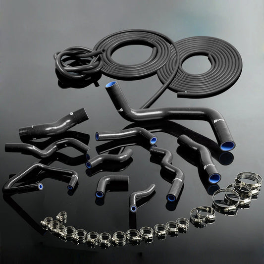 Solid Spare Silicone Radiator Vacuum Hose Black Fit For Silvia 200SX 240SX S13 S14 S15 SR20D