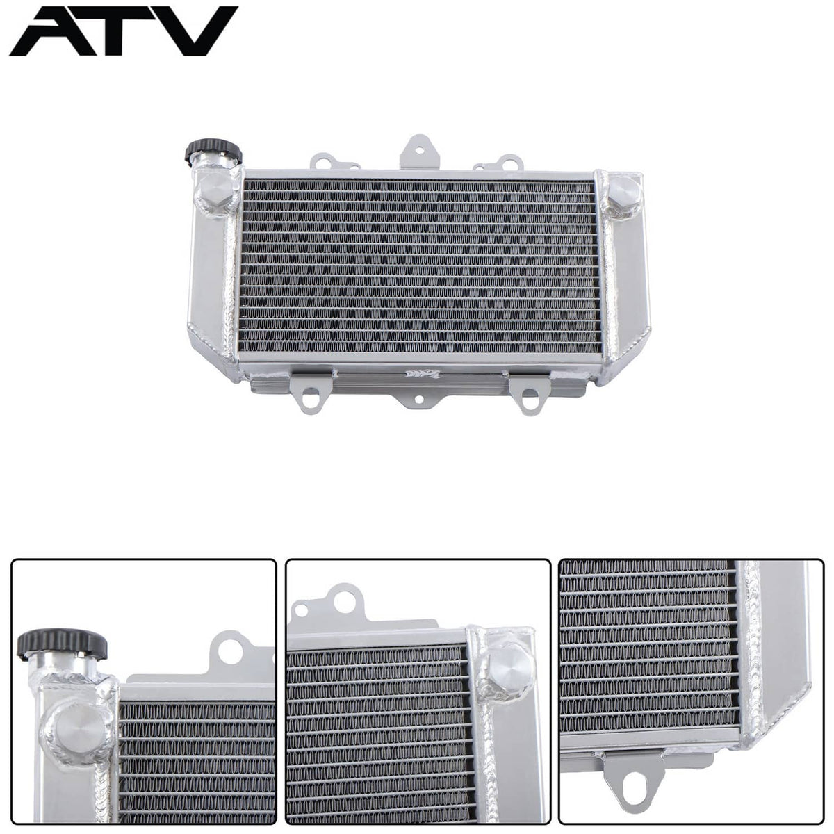 Solidspare 2-Row All Aluminum Cooing Radiator For Yamaha YFZ450 2004 2005 2006 2007 2008