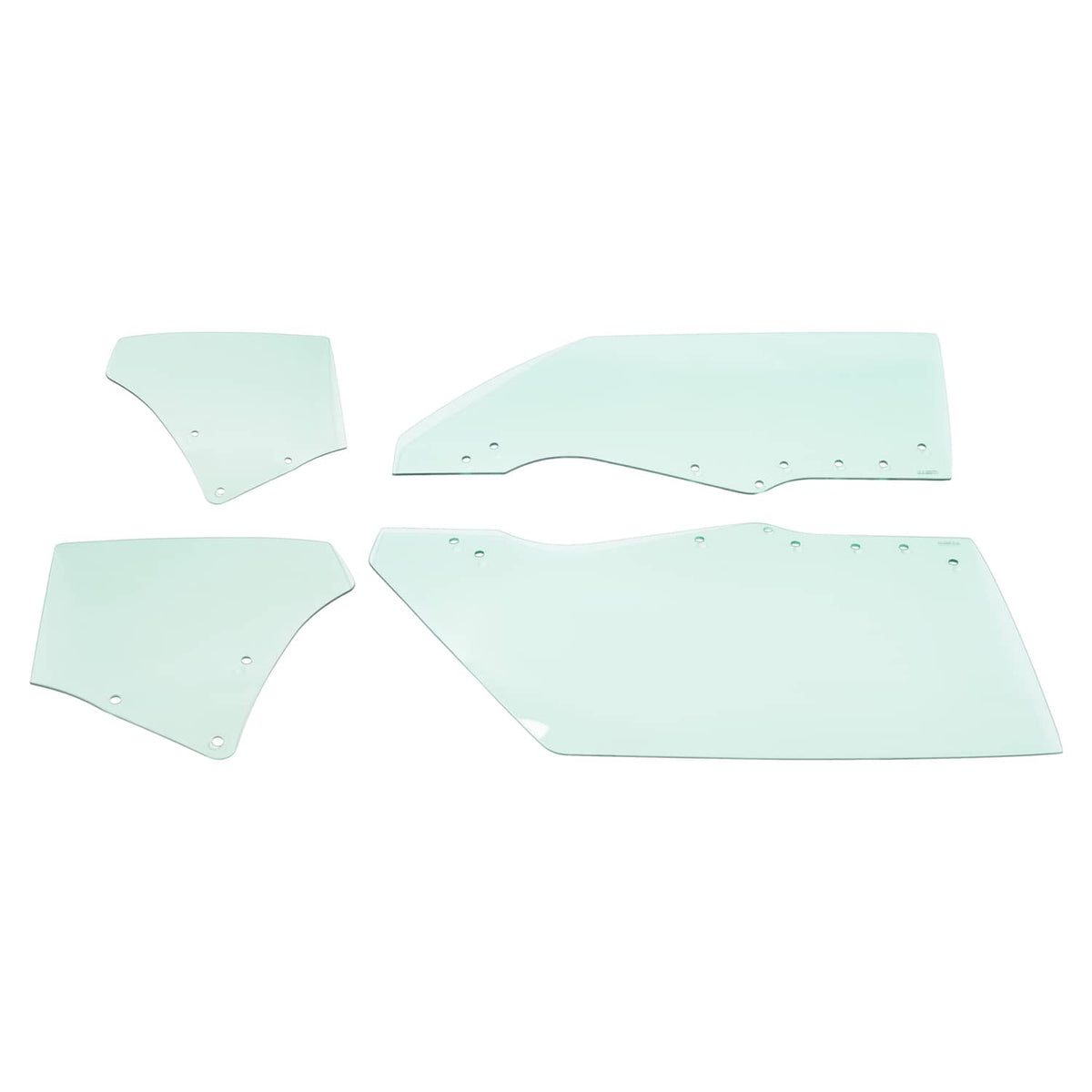 Solid Spare Fits Chevy Chevelle Malibu 2Door 1970-1972 Quarter Side Door Window Glass 4Pcs
