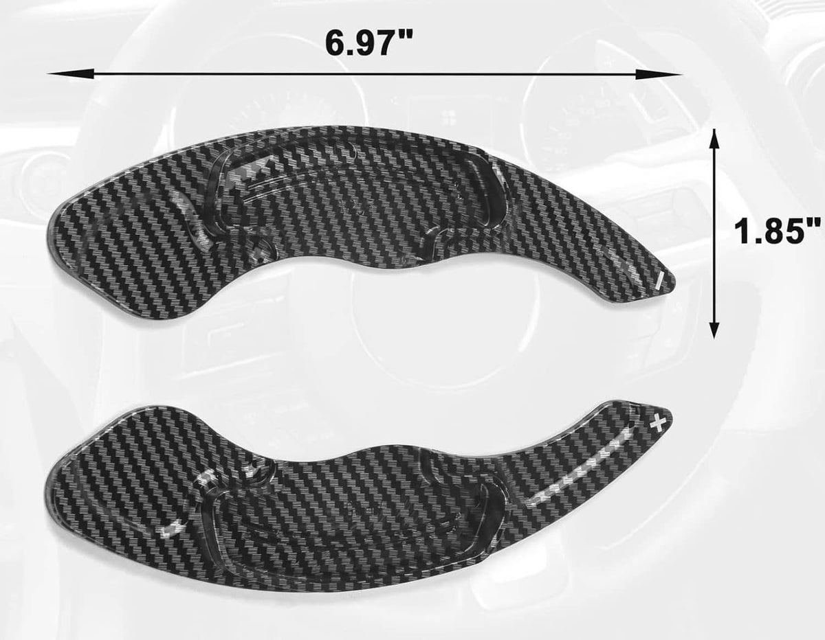Solidspare Twill-Weave "Carbon" Style Steering Wheel Paddle Shift For Honda Accord Civic TL