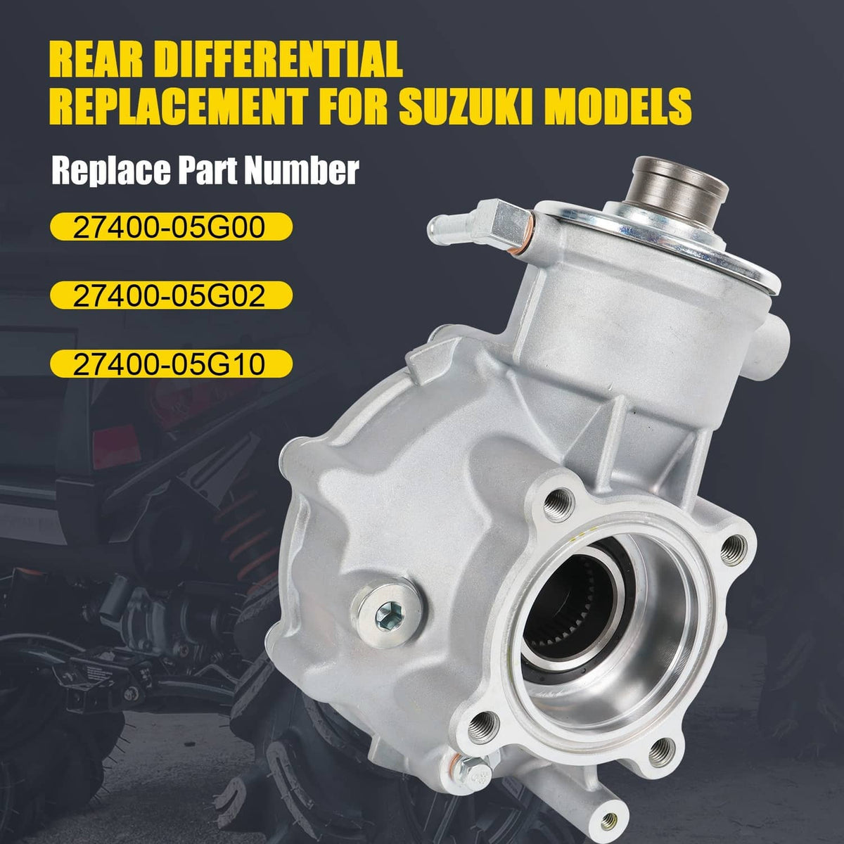 Solidspare Rear Differential 27400-05G10 For Suzuki LTZ250 LT-Z250 Quadsport 250 2004-2009