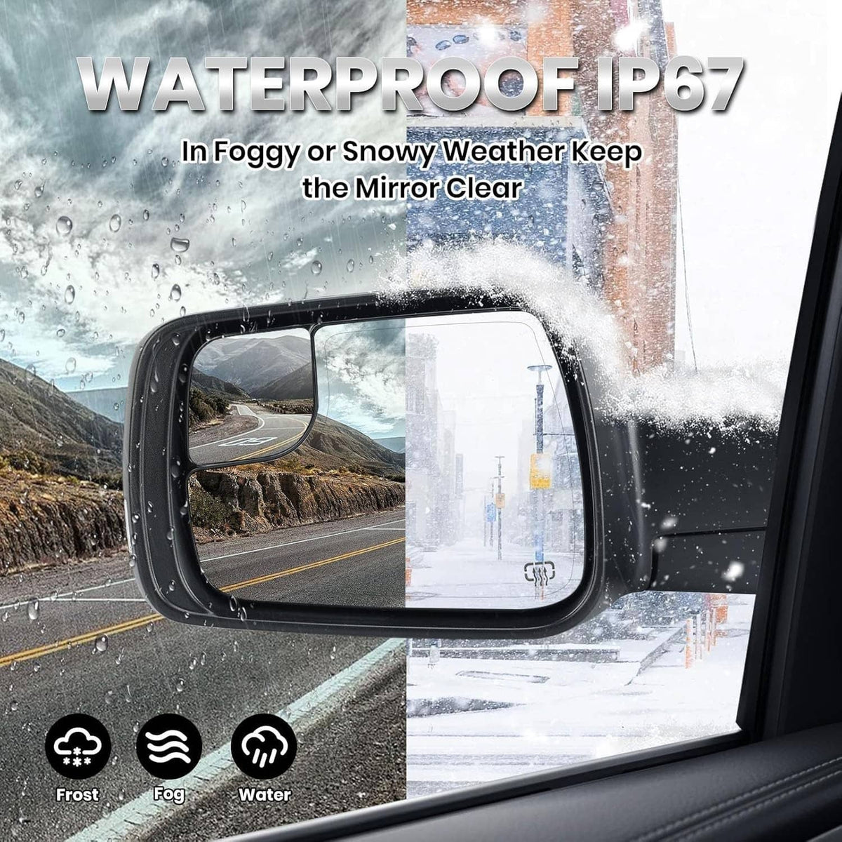 Solidspare Left Driver Side Mirror Heated Power Folding For 2019-2024 Ram 1500 68462769AB