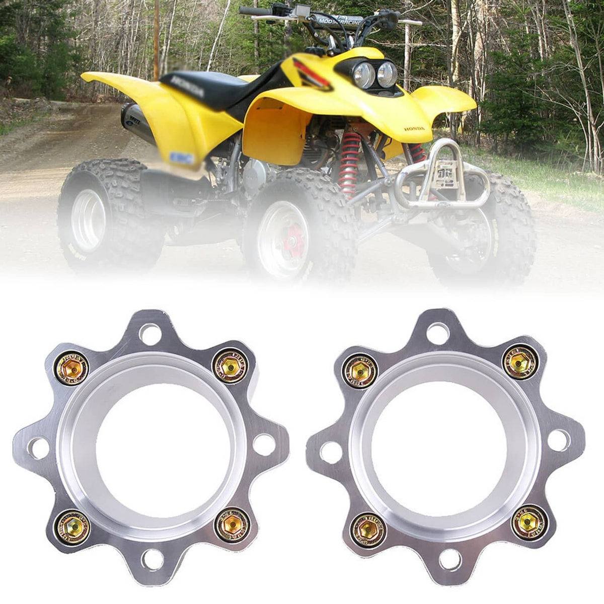 Solidspare Rear Wheel Spacers (2" Add 4" of with) For 99-08 Honda Sportrax 400 TRX400EX 2x4