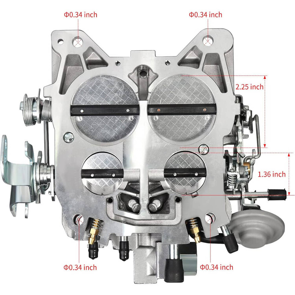 Solidspare For Chevy 327 350 427 454 750 CFM 4 Barrel 4MV Rochester Quadrajet Carburetor