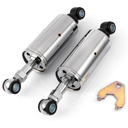 Solidspare Set Rear Shocks Absorbers Adjustable Height For Harley Softail Custom FXST 89-99