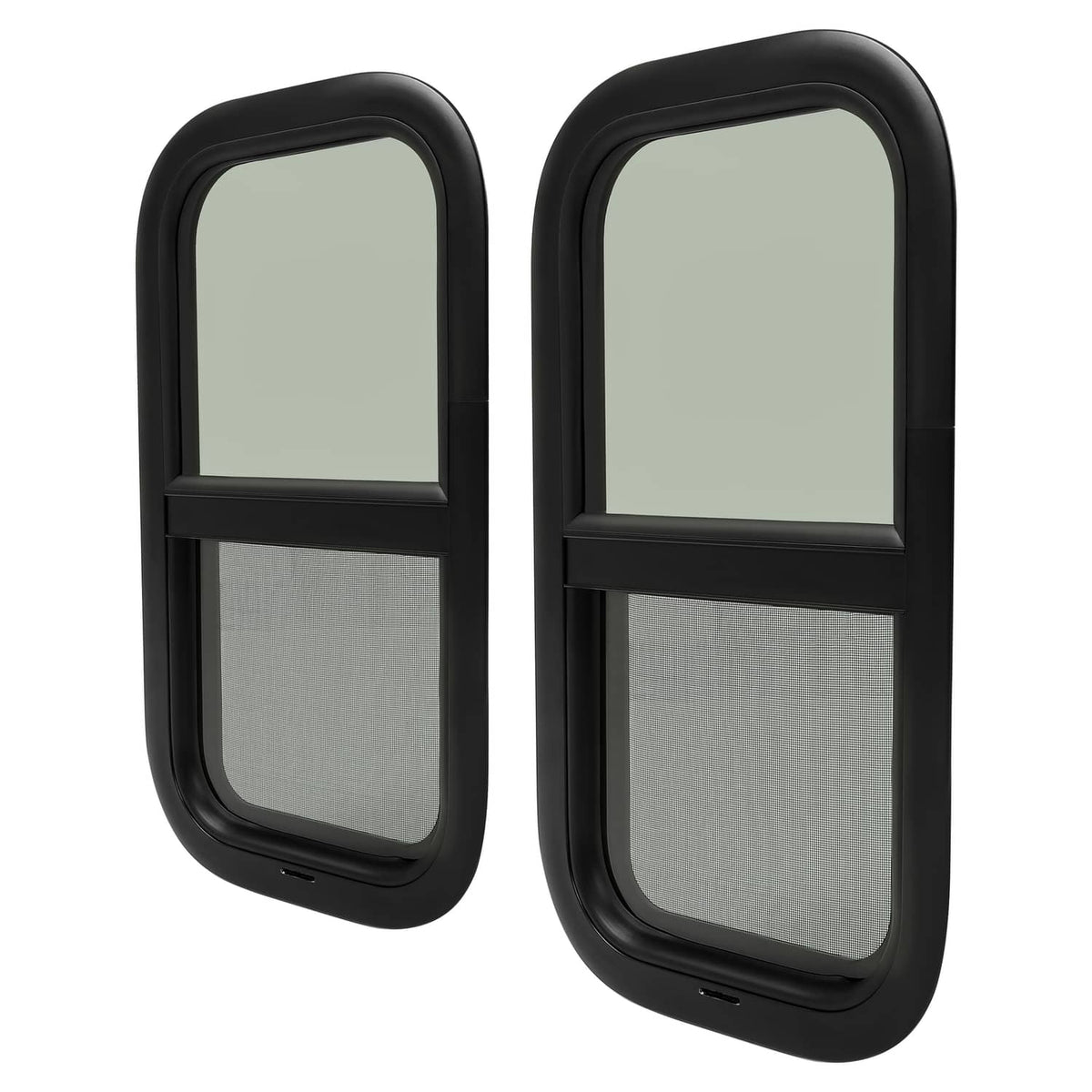 Solidspare 2 Pack 12"L x 22"W Wall Vertical Sliding RV Window Cargo Trailer W/Trim Kit