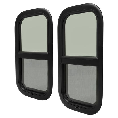 Solidspare 2 Pack 12"L x 22"W Wall Vertical Sliding RV Window Cargo Trailer W/Trim Kit