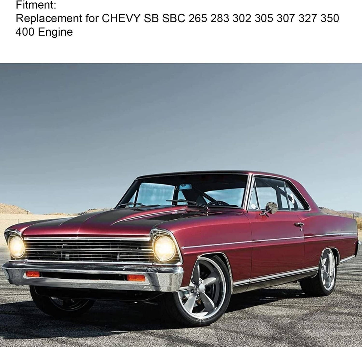 Solidspare Chrome T-Bar, 4-1/4" Tall Valve Cover Bolts, Hold Down Kit for Chevy SBC 283-350