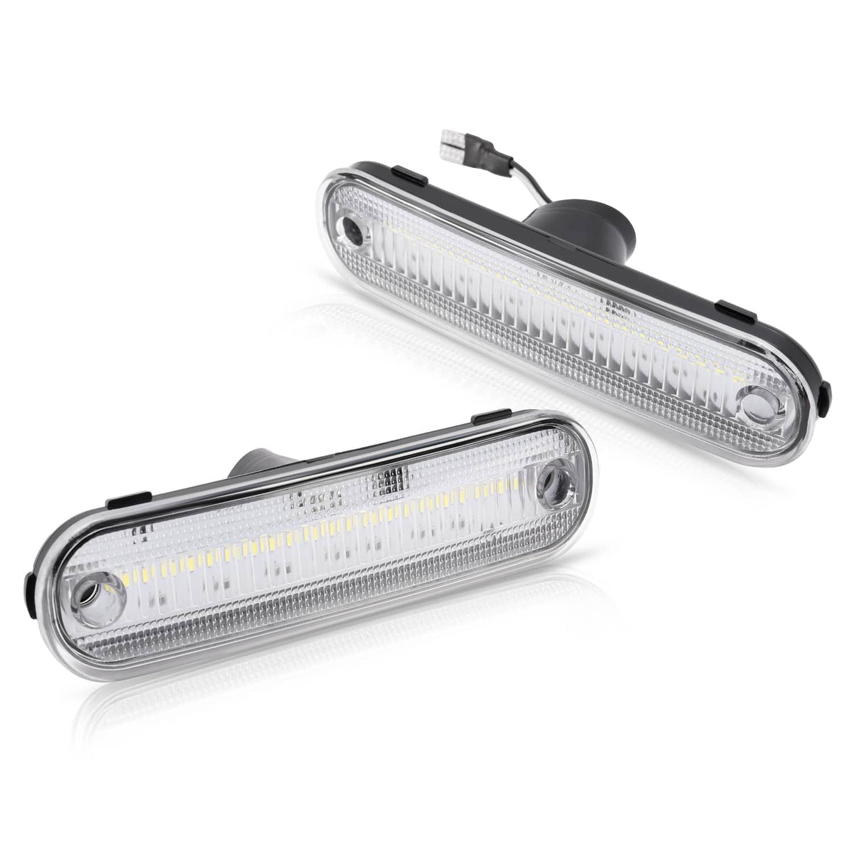 Solid Spare Clear Front + Rear LED Side Marker Light For Mazda Miata MX-5 1990-2005 4PCS NEW