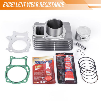 Solidspare Cylinder Piston Gasket Top End Rebuild Kit For Honda Recon 250 TRX250 EX ATV