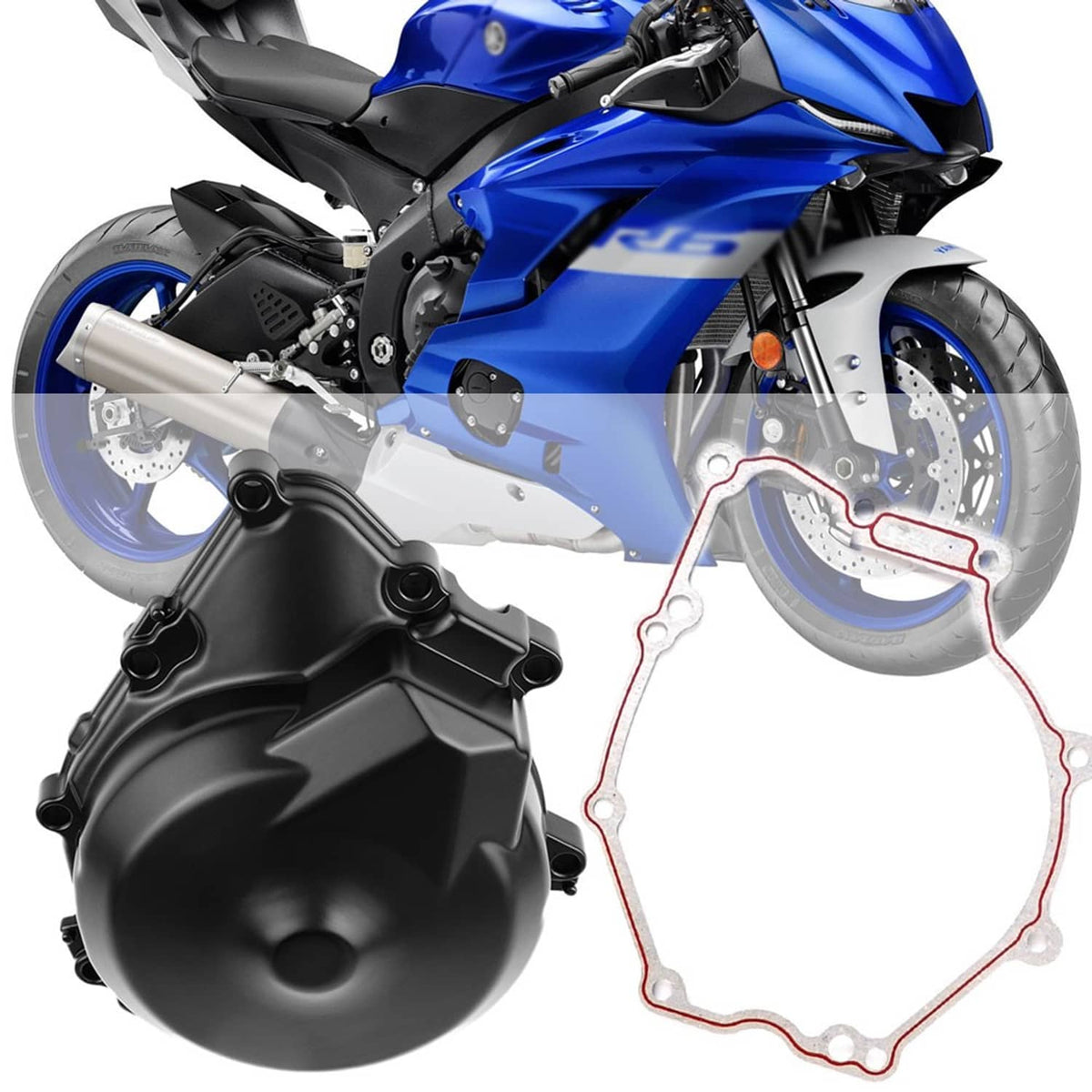 Solidspare YZF-R6 Left Engine Stator Crankcase Cover Fit For Yamaha YZF R6 2006-2022 New