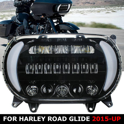 Solidspare LED Headlight Running Light Turn Signal DRL Kit For 2015-2024 Harley Road Glide