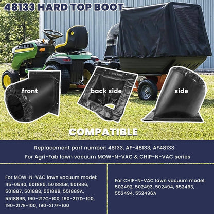 Solid Spare for Agri-Fab 48133 Hard Top Boot Fit Mow-N-Vac Chip-N-Vac Lawn Vacuum Model