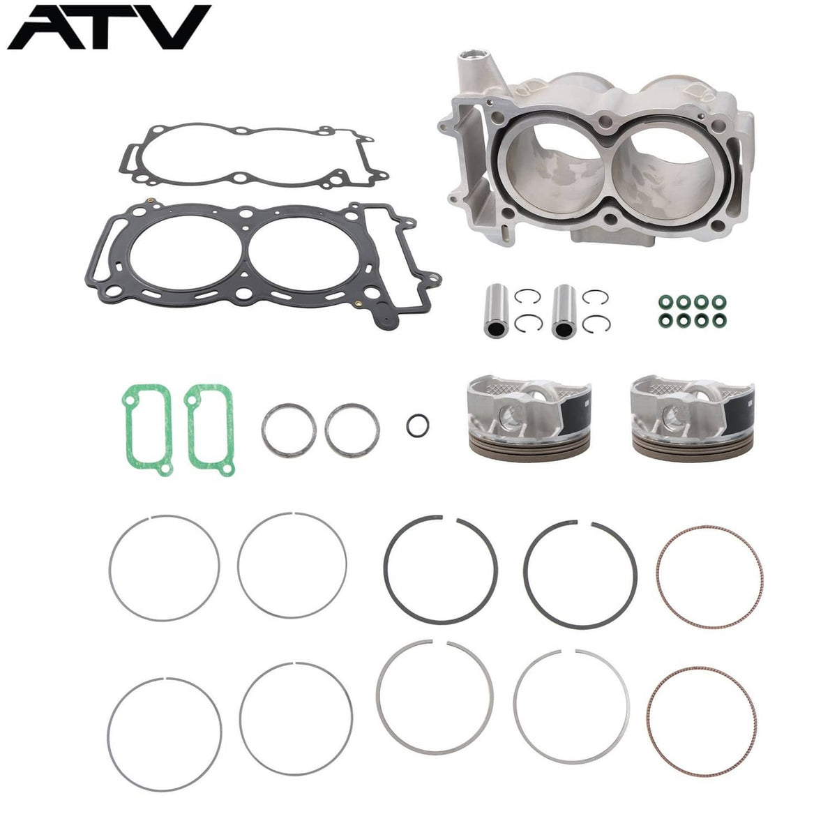 Solidspare 3022278 93mm Cylinder Gasket Rebuild Kit For Polaris RZR XP 900 2013-2014