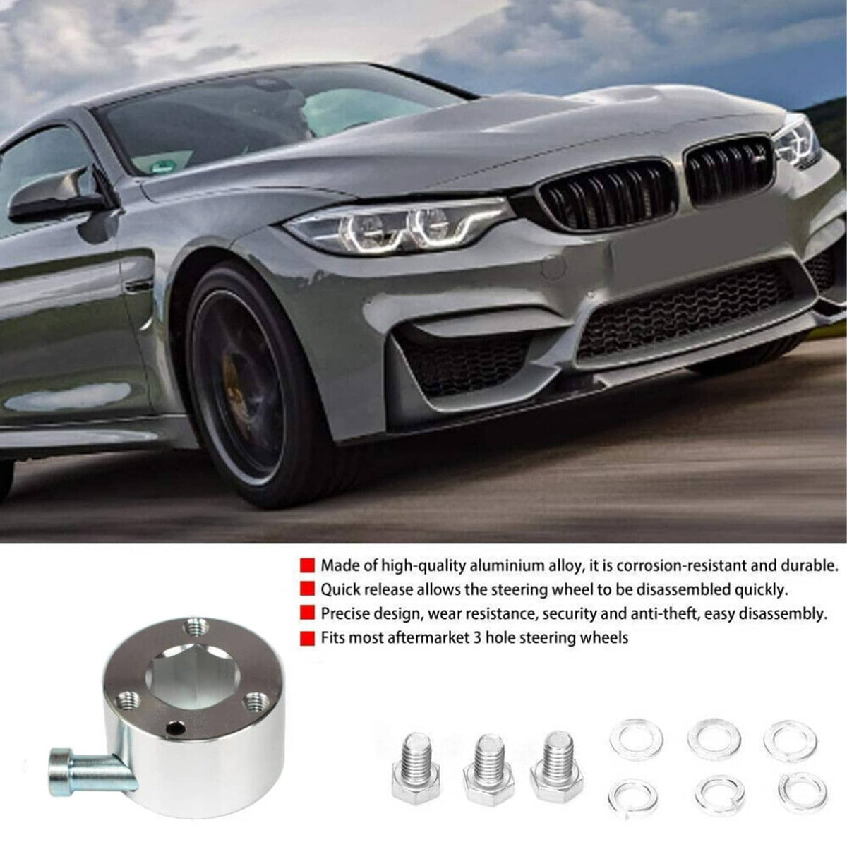 Solidspare New Steering Wheel Quick Release Disconnect Hub 3/4" Shaft Size For IMCA NHRA