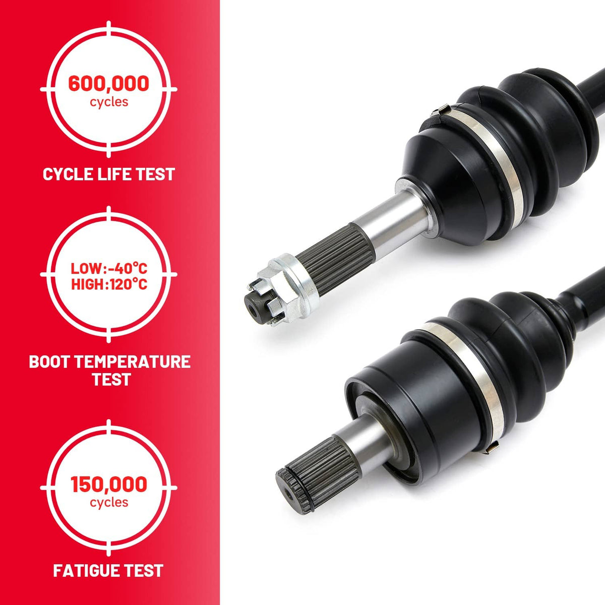 Solidspare Rear CV Axle Shaft Assembly For Kawasaki Brute Force 650 06-13 Force 750 05-23