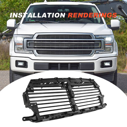 Solidspare Upper Radiator Grille Air Shutter For 2018-2020 Ford F-150 with Actuator Motor