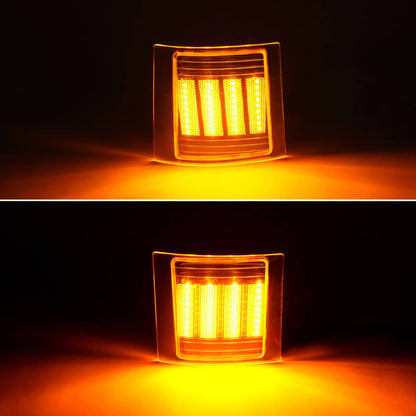 Solid Spare For Chevy C/K 1500 2500 3500 94-98 LED Sequential Corner Side Marker Lights Set