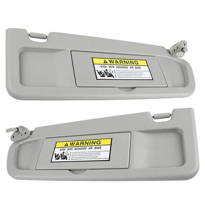 Solidspare Pair Driver & Passenger Side Light Gray Sun Visor For 2006-2011 Honda Civic