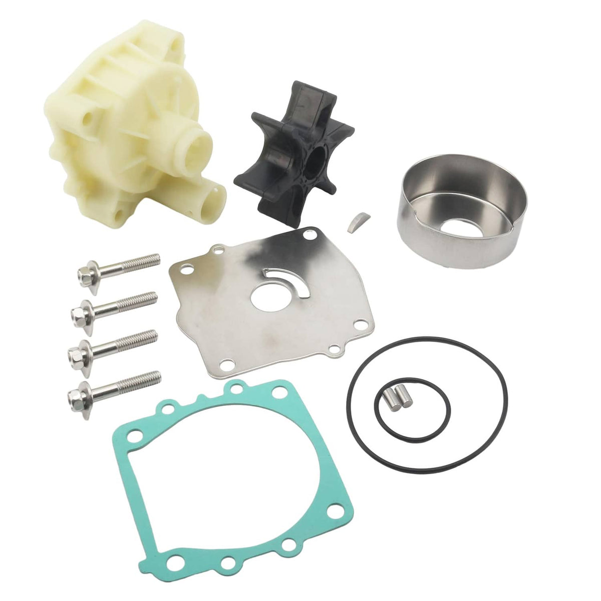 Solid Spare Yamaha Outboard Water Pump Impeller Kit Repl 6N6-W0078-00, 01 & 02 with housing