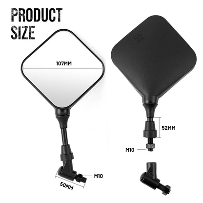 Solidspare 10mm Rearview Mirrors For Suzuki DRZ400 DR650 DR650S DR 650 500 400 370 350 250