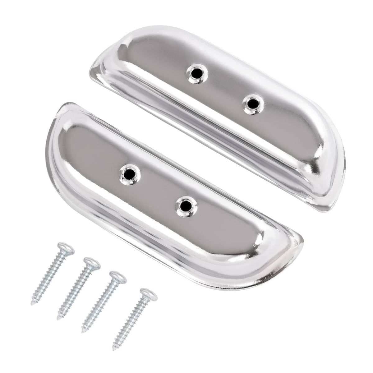 Solid Spare Fits Ford F-100 / F-150 / F-350 1973-1979 Door Panel Arm Rest Cups Steel Chrome
