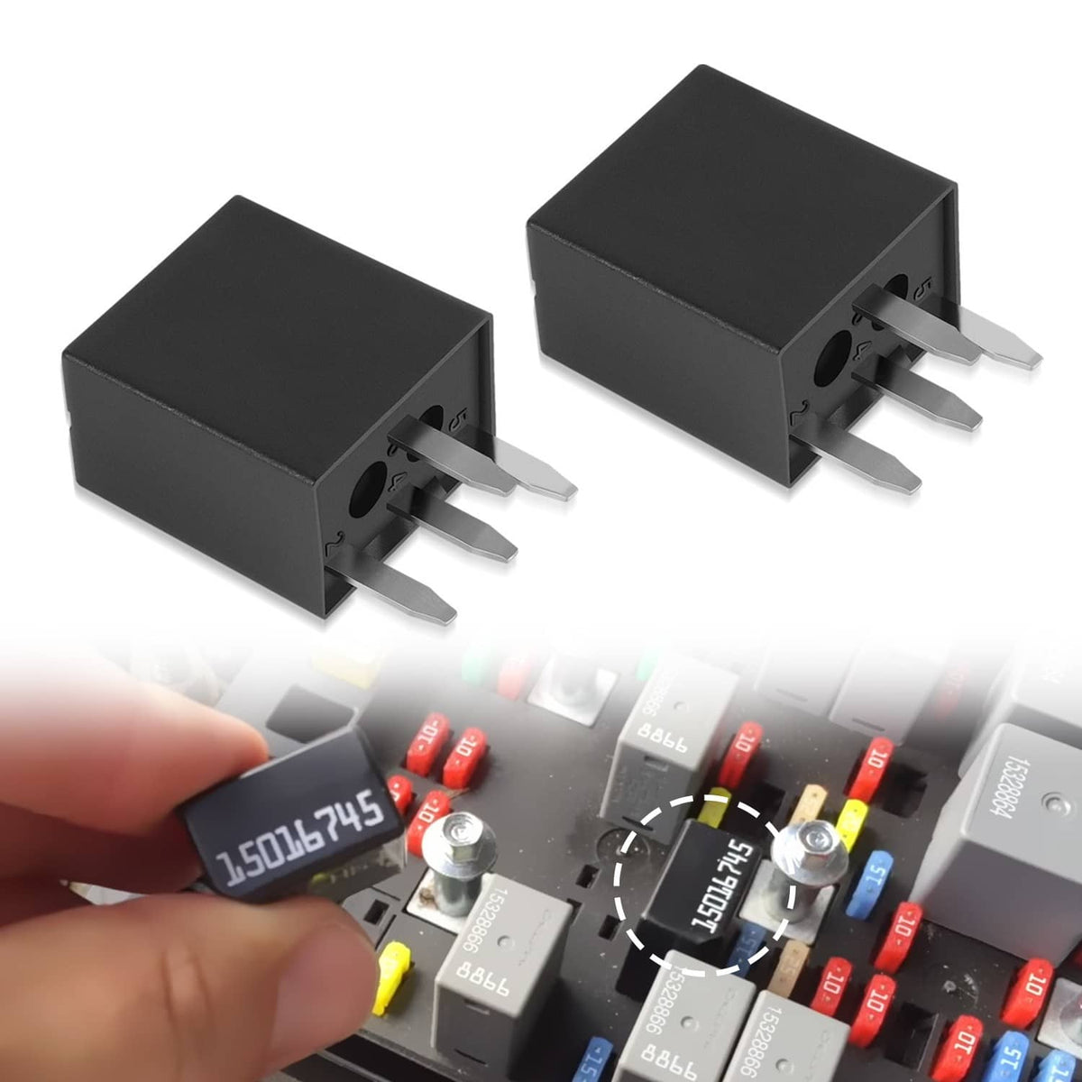 Solidspare 2PCS 15016745 Multi-Purpose Relay Headlight Relay for GMC Envoy Relay Chevrolet