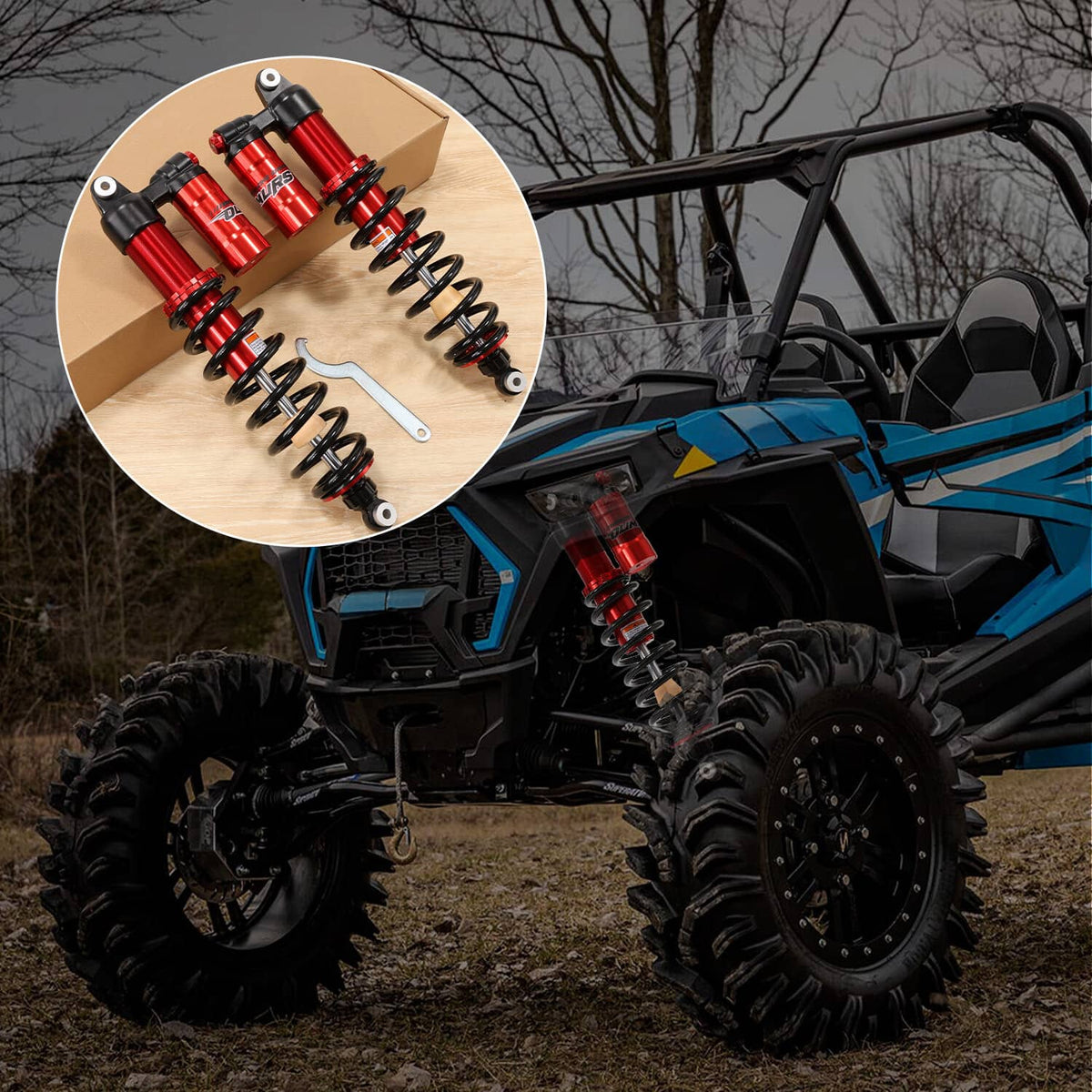 Solidspare Heavy Duty 460mm Front Shock Absorber For Polaris Ranger 570 Full Size 2015 2016