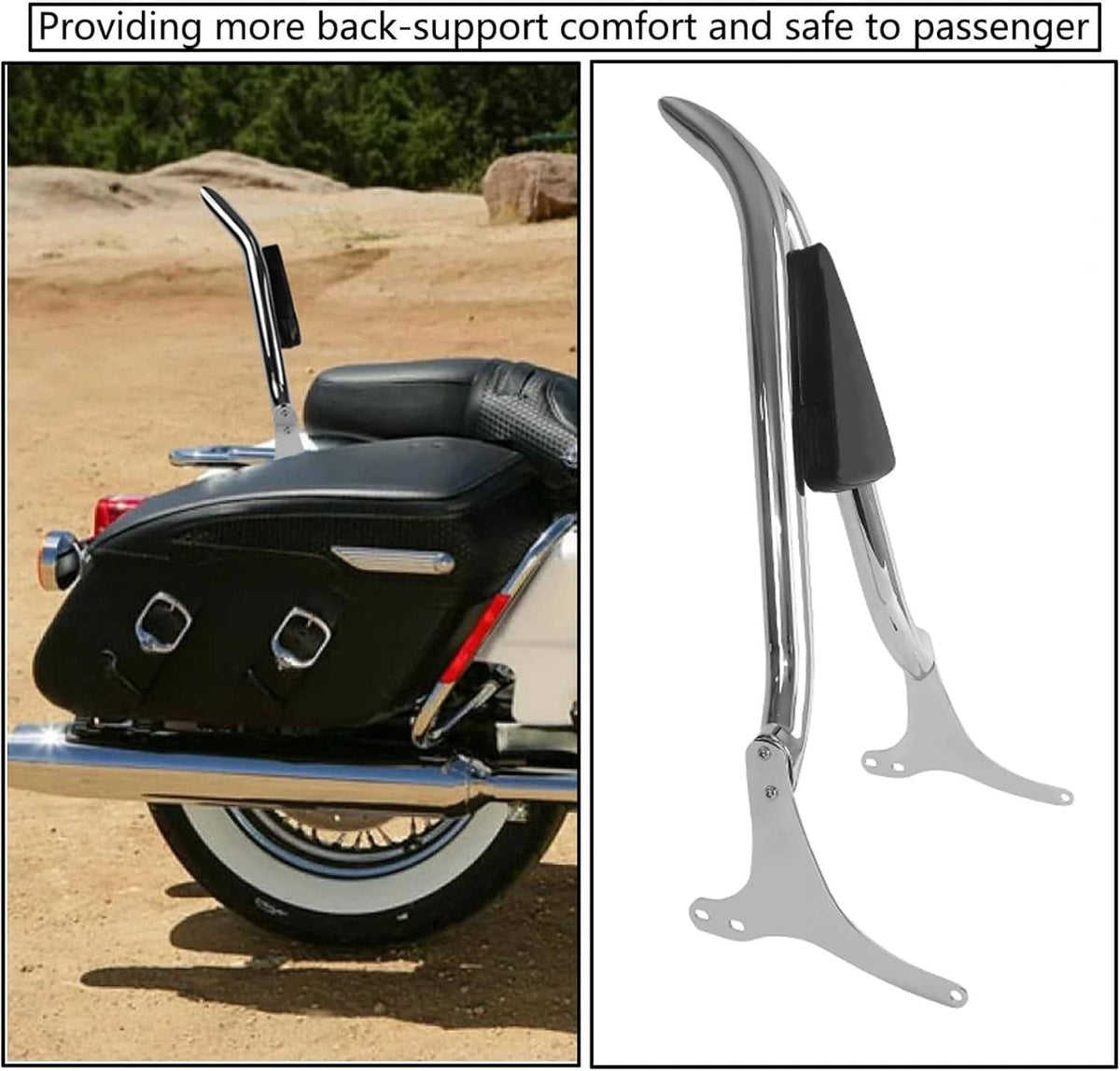 Solidspare New 22'' Chrome Backrest Sissy Bar For Harley Road King Electra Glide 1997-2008