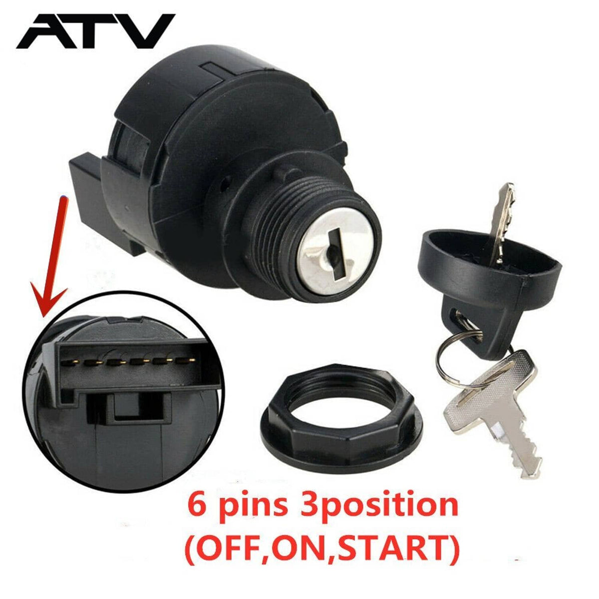 Solidspare Ignition Switch Key For Polaris Sportsman 325 400 450 500 550 570 700 800 900