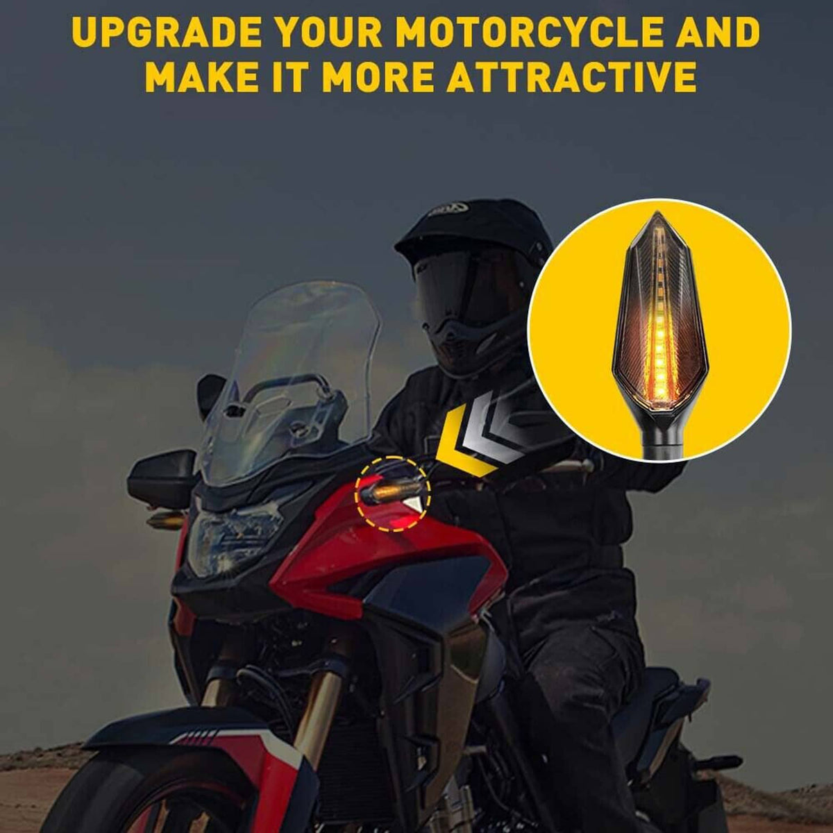 Solidspare 4X Motorcycle LED Turn Signal Lights Blinker For Suzuki DRZ400SM Kawasaki Honda