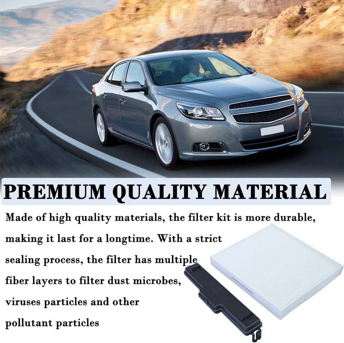 Solidspare Cabin Air Filter & Filter Access Door 68318365AA for Dodge Ram 1500 2500 3500